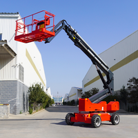 Plateforme élévatrice télescopique à bras articulé diesel pour travaux en hauteur, utilisation domestique, hôtels, restaurants, commerce de détail, moteur