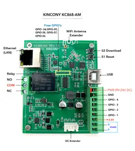 Kincony KC868-AM esp32 릴레이 IO 확장 보드 ESP32 모듈 및 많은 무료 GPIOs 홈 자동화 DIY