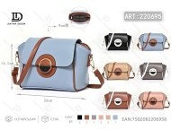 Borsa a Tracolla da Donna in Microfibra Blu Chiaro, Chiusura con Fibbia, Stile per Tutte le Stagioni - Product Image 1
