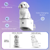 Veilleuse RGB LOHAS à brancher, Golden Retriever, capteur crépusculaire, changement de couleur RGB, veilleuses LED pour chambre à coucher, pour cadeaux et décoration