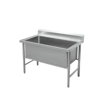 Lavage de plats/légumes décongélation évier de cuisine de restaurant commercial à fente unique en acier inoxydable sur mesure pour hôtels restaurants