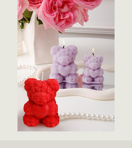 Adorable Petite Bougie Parfumée Ours en Roses Cadeau d'Anniversaire <span class=keywords><strong>Meilleure</strong></span> <span class=keywords><strong>Amie</strong></span> Saint-Valentin Bougie Parfumée en Forme d'Ours - Product Image 6