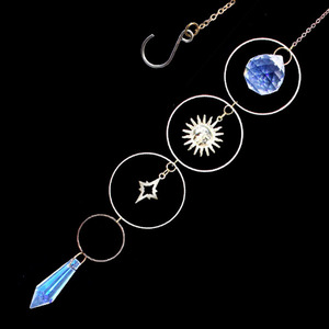 Suministros para Atrapasoles, Atrapasol Colgante <span class=keywords><strong>de</strong></span> Cristal, Prisma <span class=keywords><strong>de</strong></span> Cristal Arcoíris, <span class=keywords><strong>Luna</strong></span> <span class=keywords><strong>y</strong></span> Estrellas para Decoración <span class=keywords><strong>de</strong></span> Ventanas, Envío a FBA Disponible - Product Image 5