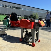 Machine à hacher le foin, la paille, le fourrage, les balle de riz, multifonctionnelle, alimentée par un moteur diesel agricole
