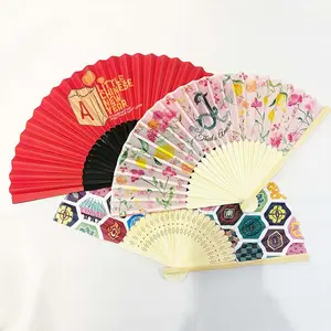 Wholesale Personalized Bamboo Craft Gift 21*38cm Bamboo Hand Held Fan Bamboo Folding Fan