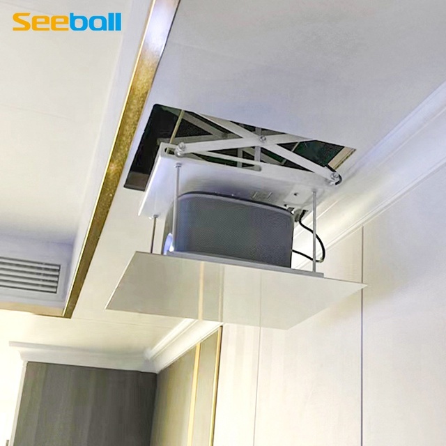Seeball SW400 25KG Capacity 20W Motorized Electric Projector Ceiling Mount Cross-cutting Bracket with 2-5m Stroke