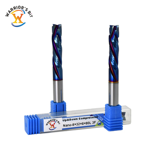 <span class=keywords><strong>Fraise</strong></span> à compression en spirale à 3 cannelures <span class=keywords><strong>8</strong></span> 10mm pour couper le bois CNC Nano Coating up Down Compression End Mill Cutter - Product Image 4