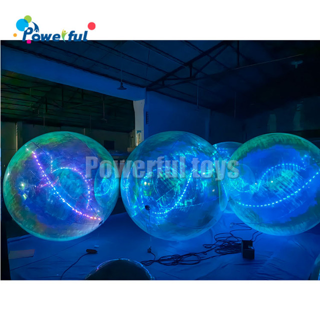 Sphere Mirror Balls Giant Balloon Inflatable Silver Colorful Ball Big Inflatable Mirror Globe with LED Light