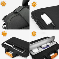 Sacoche d'ordinateur portable en polyester Oxford personnalisée en gros, étanche, pour affaires, compatible avec les MacBook Pro Air 13 14 15 pouces