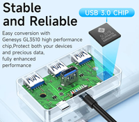 Mindpure - Hub USB 3.0 de 4 Puertos y 5 Gbps con Puerto de Alimentación USB C para MacBook Pro, Air, iPad Pro, Disco Duro Externo HDD de hasta 18 TB