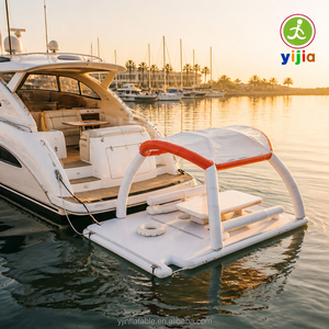 Plataforma Flotante Inflable Personalizada con Toldo, para Lago, Mar o Yate - Product Image 2