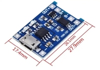 Module de charge de batterie au lithium TP4056 1A avec protection de charge pour batteries 18650