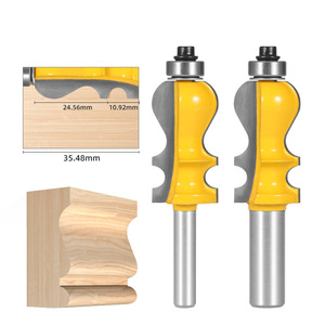 B6 Drip Bead Handrail <b>Router</b> <b>Bit</b> Carbide Tipped 1/4 In Shank For Woodworking <b>Trim</b> And Stair Rail Forming - Product Image 2