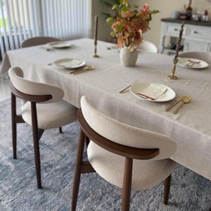 Juego de 4 Sillas de Comedor COLAMY de Estilo Moderno de Mediados de <span class=keywords><strong>Siglo</strong></span>, Asiento Acolchado Tapizado, Acabado en Nogal, 26 Pulgadas, Muebles para Comedor/Cocina - Product Image 3