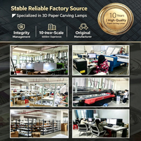 Lampe de table holographique USB populaire avec cadre en bois pour la découpe de papier, idéale pour les boutiques de cadeaux - Article très demandé