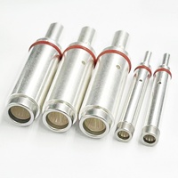 Adaptateur de pistolet de recharge pour véhicules électriques (VE) à courant élevé, usiné CNC, plaqué argent, avec borne à ressort couronne et broche de contact en laiton, norme européenne