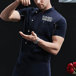 Hotel cocina panadería cocina cocinero Chef abrigo uniforme profesional algodón diseño corto hombres mujer Chef uniforme - Product Image 2