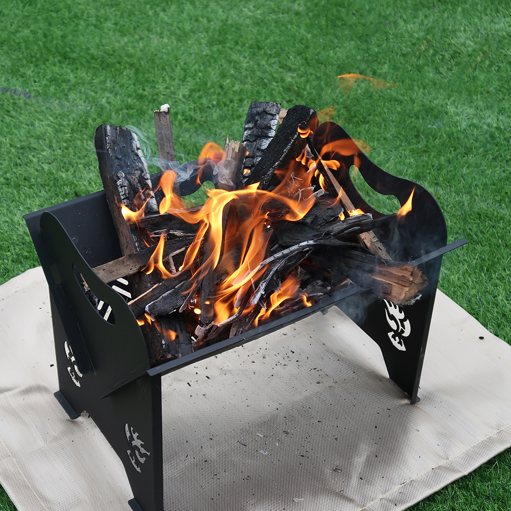 Outdoor Folding Firepit Camping Pit Fire Portable Wood Burning Fire Pit