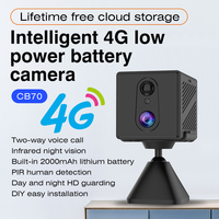 Mini caméra de sécurité sans fil WiFi 4G en option, vision nocturne, capteur CMOS 3MP, audio bidirectionnel, détection de mouvement, batterie