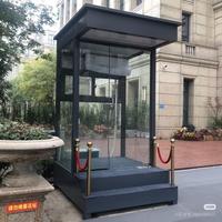 Kiosque de sécurité moderne en acier préfabriqué, design chinois élégant, portable, temporaire, pour usage extérieur et parcs
