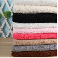 Shaoxing fabricant 100% Polyester Faux coton Sherpa doublure polaire Pile courte fausse fourrure peluche tissu polaire