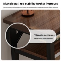 Table longue et étroite pour chambre à coucher, bureau d'ordinateur à double rangement pour appartement ou bureau