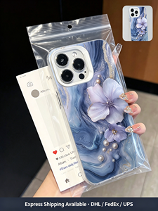 Custodia Lusso in TPU Trasparente con Fiori <span class=keywords><strong>Viola</strong></span>, Marmo Dorato e Perle, <span class=keywords><strong>Cover</strong></span> Estetica da Sogno per <span class=keywords><strong>iPhone</strong></span> 17 16 15 14 13 <span class=keywords><strong>Pro</strong></span> <span class=keywords><strong>Max</strong></span> - Product Image 5