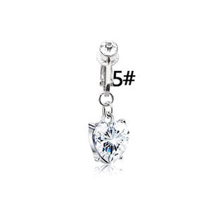 Pendentif YICAI en forme de cœur, de lune et de papillon, <span class=keywords><strong>faux</strong></span> <span class=keywords><strong>piercing</strong></span> pour le <span class=keywords><strong>ventre</strong></span> à clipser pour femmes, <span class=keywords><strong>piercing</strong></span> de nombril factice sans perçage, croissant - Product Image 2