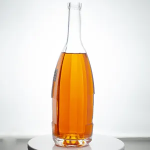 Tùy chỉnh rỗng Glass rượu chai rượu Whisky chai được sử dụng cho Gin Rum rượu mạnh Tequila rượu Whisky Vodka Whisky Điền