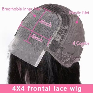 Perruques Lace Front Cency Brésiliennes 13x4 Sans Colle, Ligne de Cheveux Naturelle, Longues, Grade 12A, Cheveux Vierges, Dentelle Française HD Transparente, Densité 200%-250% - Product Image 5