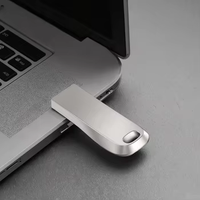 Flashdisk USB 2.0 Logam Baru Bergaransi 3 Tahun 128MB hingga 128GB Warna Perak Kecepatan Tinggi Penghematan Data Kemasan Dapat Disesuaikan