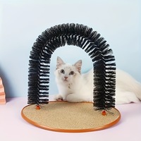 Nouvelle Arche pour Chat Pliable Multifonctionnelle de Luxe, Jouet, Griffoir, Masseur Anti-Démangeaisons, Appareil de Toilettage pour Animaux, en Carton