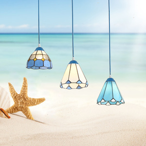Blu <span class=keywords><strong>Tiffany</strong></span> Bay Window lampadario pastorale stile mediterraneo creativo per ingresso corridoio balcone Bar plafoniera arredamento - Product Image 1
