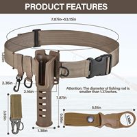 Ceinture de pêche en néoprène réglable avec support de canne Ceinture de pataugeoire étanche pour accessoires de pêche en lac