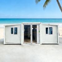 Maison préfabriquée compacte de 2 chambres avec salle de bain, maison empilable, maison portable en conteneur de 10 pieds