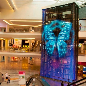 Ngoài trời trong suốt p25led hiển thị màng Bảng điều chỉnh màn hình tường kính trung tâm mua sắm cửa hàng đồ trang sức - Product Image 2