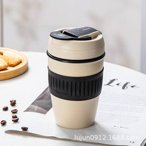 2025 nouvelle tasse à café en céramique Double paroi thermos isolé sous vide haute couleur valeur tasse à bec avec filet rouge idée cadeau - Product Image 6
