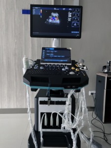 Kualitas tinggi jenis troli perangkat medis <span class=keywords><strong>128</strong></span> elemen pemeriksaan 19 tampilan LED warna <span class=keywords><strong>Ultrasound</strong></span> - Product Image 5