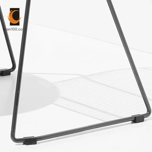 Mobili da ristorante sedia da pranzo sedie in filo metallico verde sedie da ristorante per terrazza all'aperto - Product Image 5