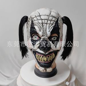 Máscara de Payaso para Halloween, Máscara de Terror de Media Cara con Nariz Negra, de Látex, para Cosplay y Fiestas - Product Image 1