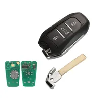 Clé de voiture intelligente à télécommande 3 boutons 434 MHz avec puce ID46 PCF7945 (HITAG2) pour Peugeot 208