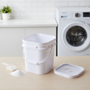 Cubos de Plástico Cuadrados <span class=keywords><strong>Yusu</strong></span> de 10L y 20L al por Mayor, con Tapas, Grado Alimenticio, Reciclables, para Envasar Detergente en Polvo, Agua, Pintura, Fertilizante - Product Image 1