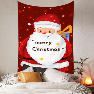 Décoration murale de Noël nordique 2022, Père Noël, tapisserie en polyester lavable en machine pour fond de maternelle - Product Image 3