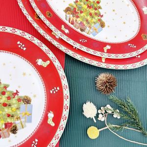 Assiette en céramique 2026 en gros pour Noël, assiette à bœuf, assiette à petit-déjeuner et dessert peinte à la main, cadeau de festival - Product Image 3