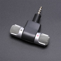 Mikrofon Stereo Jack Mini 3.5mm untuk Merekam Mikrofon Wawancara Studio Ponsel untuk Smartphone PC Komputer