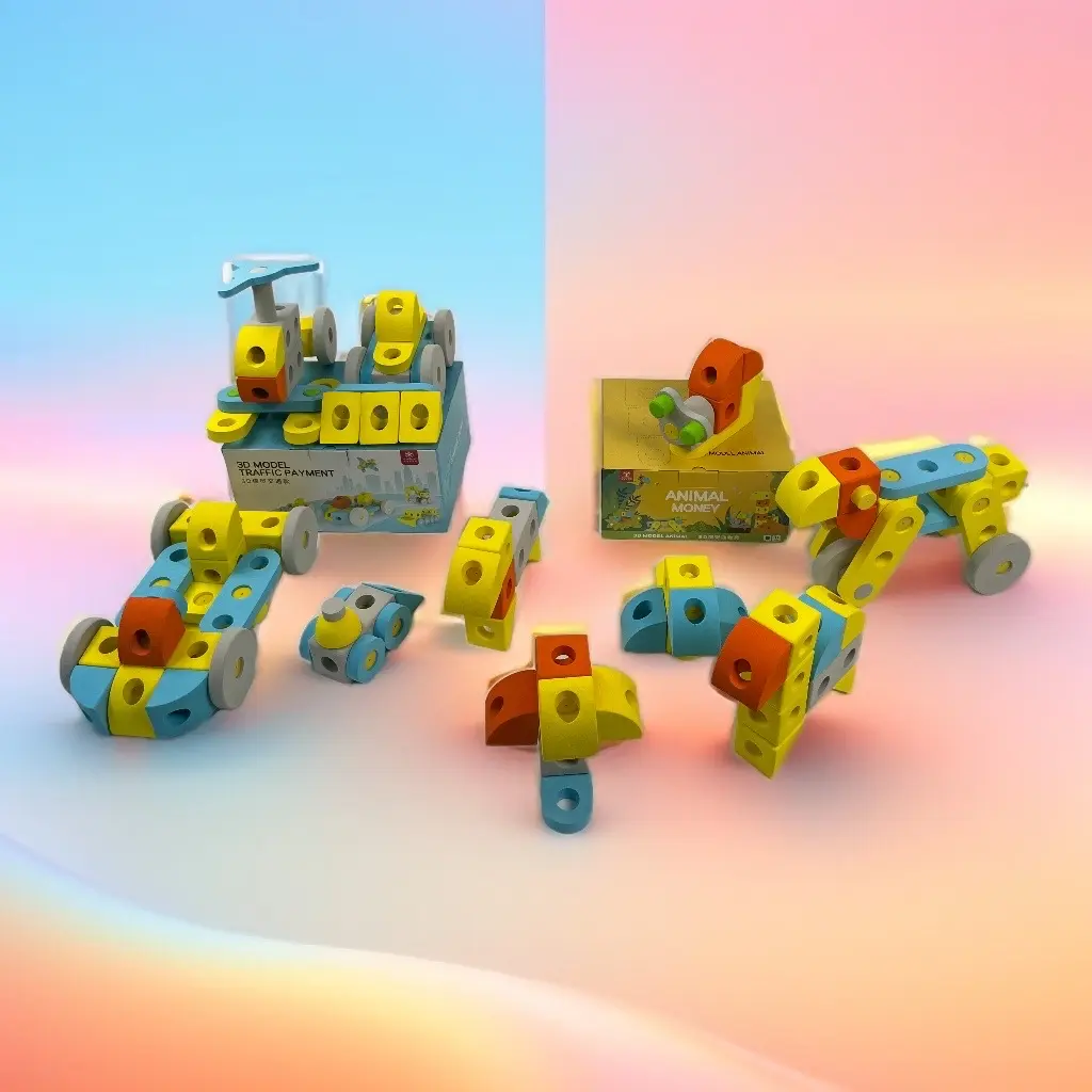 Blocos de construção de espuma criativos brinquedos para crianças brincando de casa grande brinquedo DIY blocos de construção
