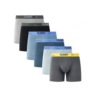 Calzoncillos bóxer de algodón suave y cómodos para hombre ODM/OEM, pantalones cortos transpirables Algodon Panty con diseño de letras personalizable - Product Image 1