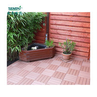 Baldosas de Madera Compuesta para Exterior, 310*310*21mm, Resistentes al Agua, Fáciles de Instalar, Baldosas de Plástico para Terraza y Balcón, Modelo 02SH1