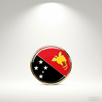 GREPAS GIFTS Épinglette ronde de 1 pouce avec drapeau de la Papouasie-Nouvelle-Guinée, pour chapeau ou revers, thème patriotique mondial