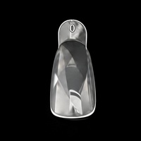 Outil d'extension d'ongles en acrylique papillon carré français avec logo personnalisé, double forme pour ongles avec boîte en plastique